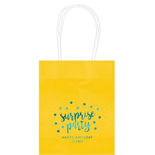 Surprise Party Confetti Dot Mini Twisted Handled Bags
